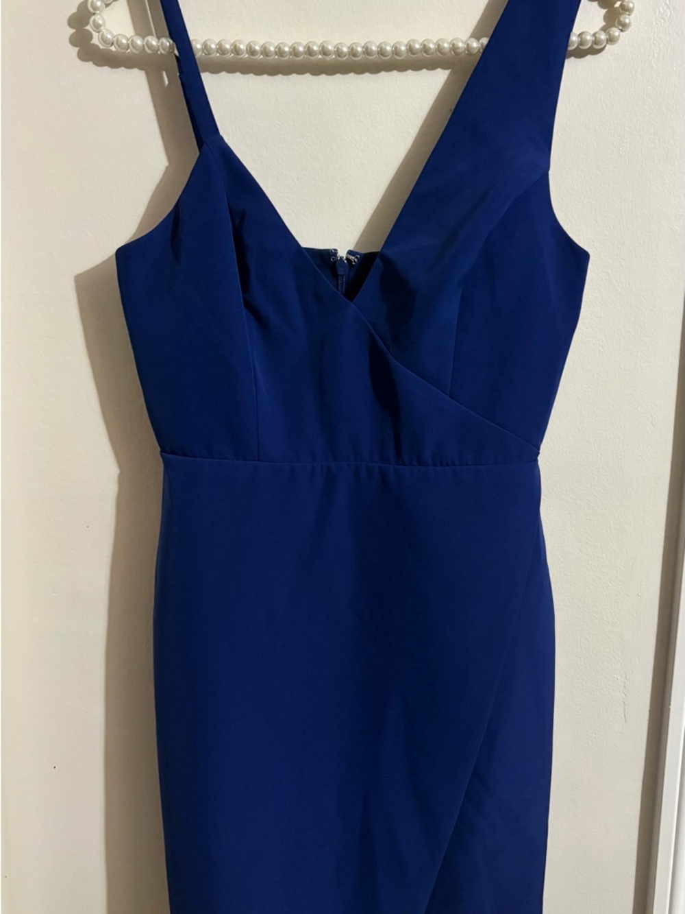 NBD Cobalt Blue V-Neck Midi Dress